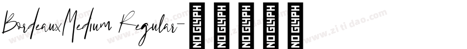 BordeauxMedium Regular字体转换